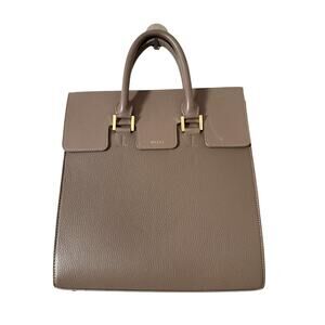 MEZZI COSIMA Beige Leather Tote Bag